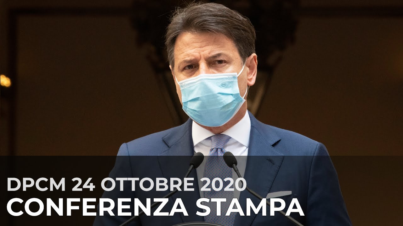 Dpcm 24 ottobre 2020,  conferenza stampa del Presidente Conte