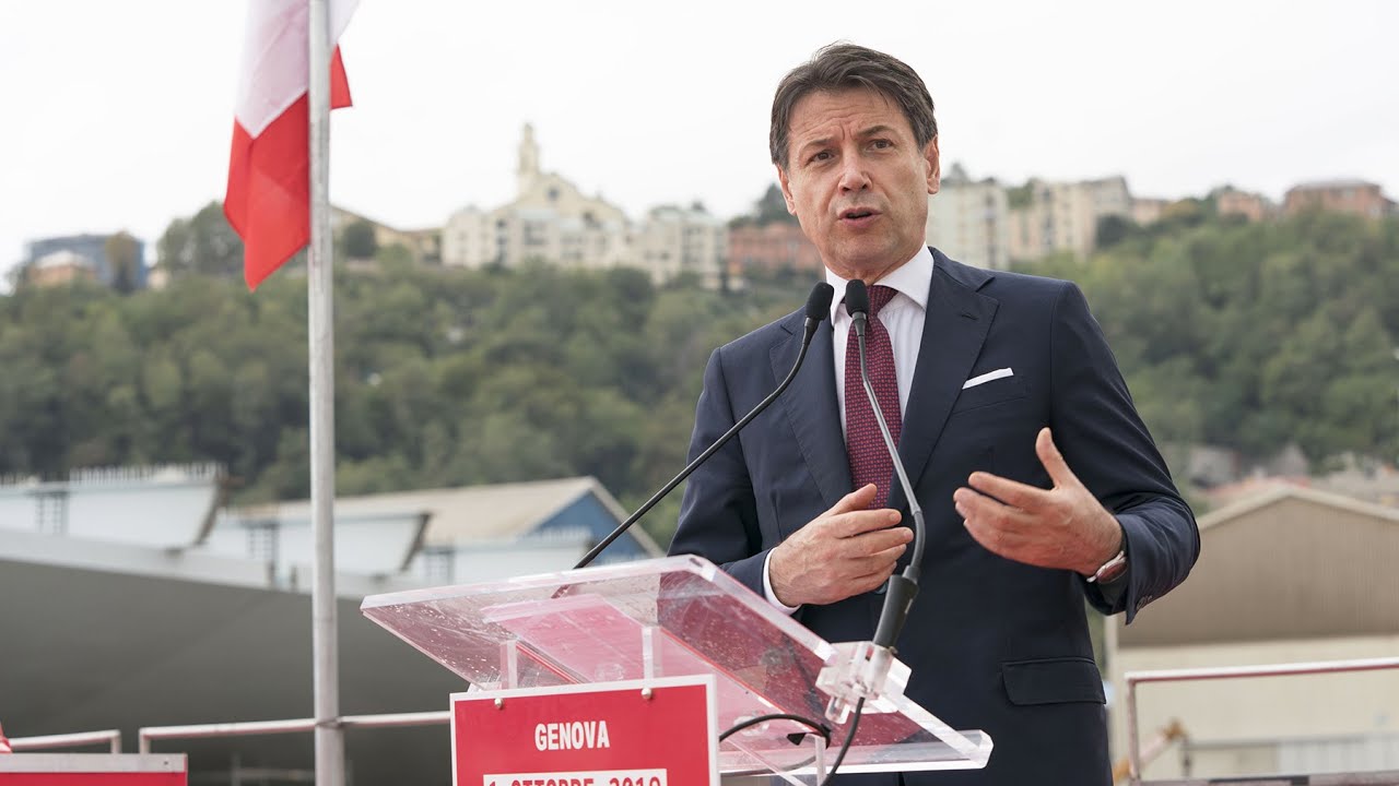 Viadotto sul Polcevera, intervento del Presidente Conte a Genova