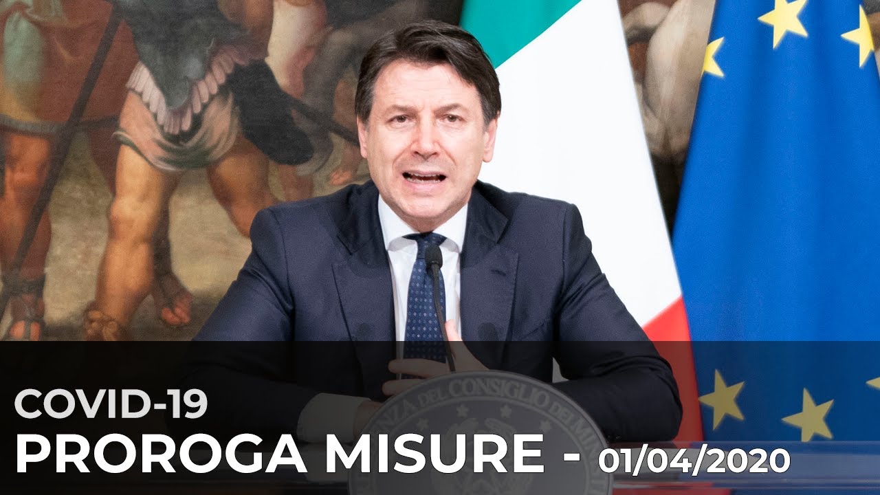 Covid-19: proroga fino al 13 aprile 2020 delle misure. Conferenza stampa di Conte