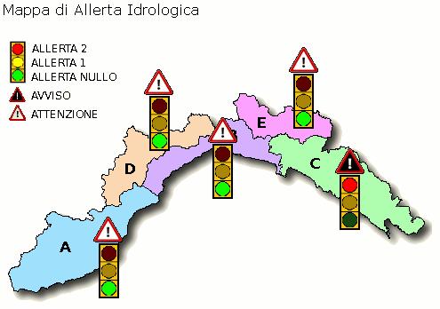 Allerta Liguria Mappa 17-1-2014
