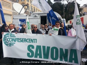 La delegazione di Confesercenti Savona Roma 18-2-2014