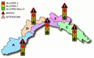 ALLERTA 2 Liguria mappa