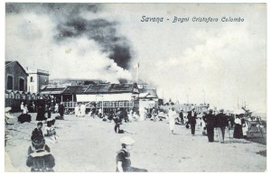 Bagni C Colombo cartolina Savona