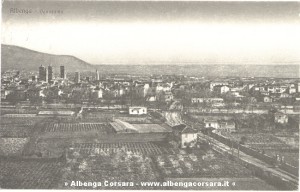 Albenga - 1925 dal monte l'Aurelia ancora sterrata