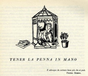Tener la penna in mano