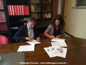 Accordo firma Alessandro Berta e Ilaria Becco