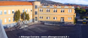 Loano, il piazzale della scuola Media Ramella.