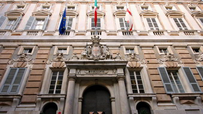 Facciata di Palazzo Tursi a Genova
