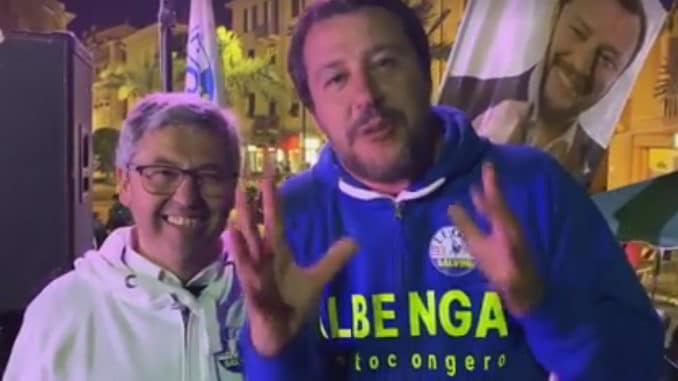 Gero Calleri e Matteo Salvini ad Albenga