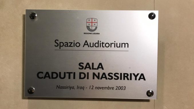 Regione Liguria - Sala Nassirya