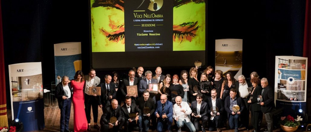 Palco Teatro Chiabrera di Savona serata finale XX edizione del Festival internazionale del doppiaggio Voci nell’Ombra