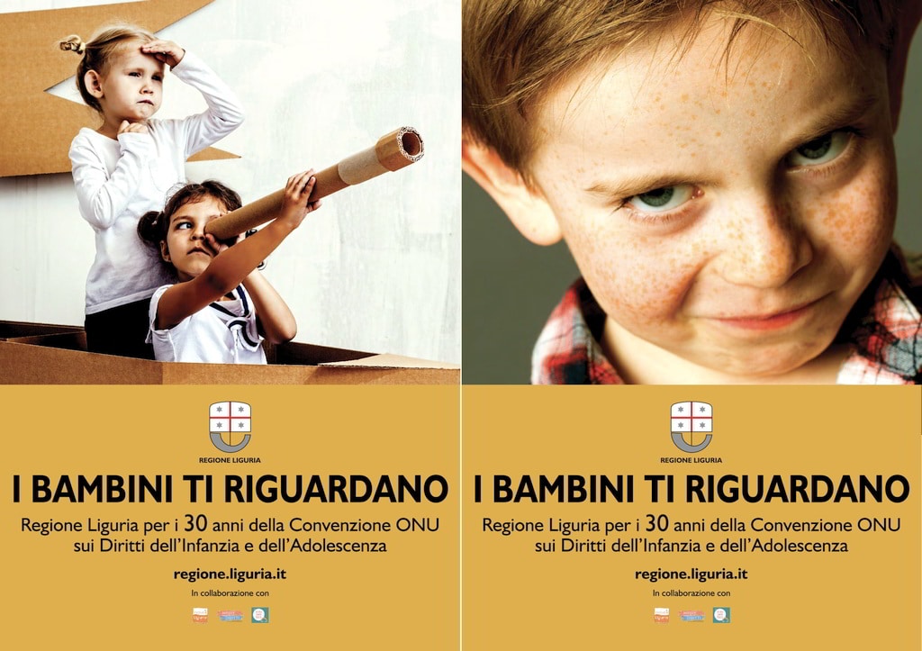 Regione Liguria campagna sensibilizzazione i bambini ti riguardano