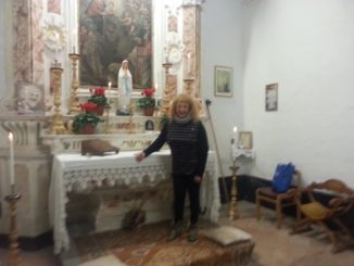 Agostina Pizzo Albino nella Cappella del Carmine a Bastia di Albenga
