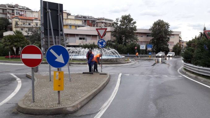 La rotonda di via Gastaldi ad Alassio