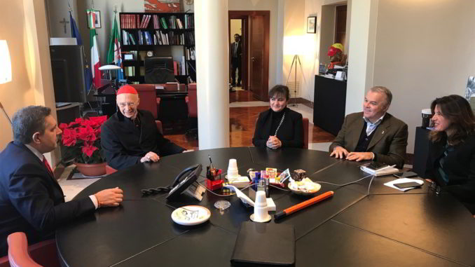 incontro del presidente Toti e degli assessori con il cardinale Bagnasco