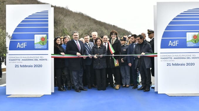 A6 Inaugurazione del nuovo-viadotto Madonna del Monte a Savona