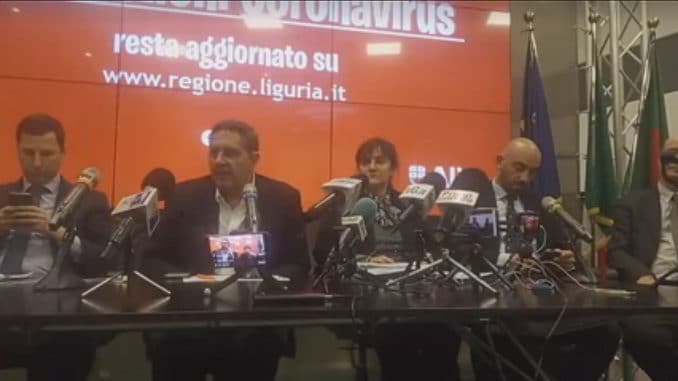 Punto stampa coronavirus Regione Liguria