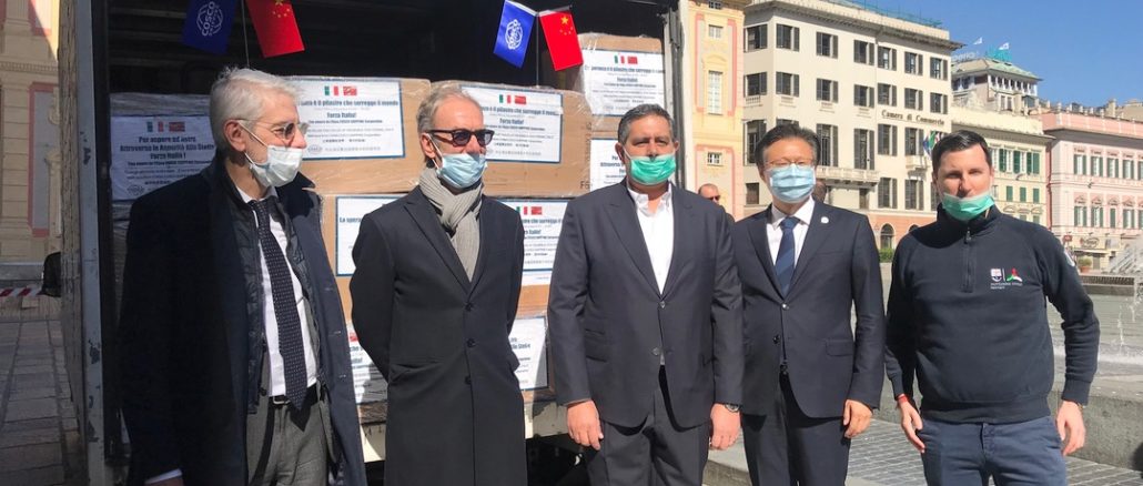 Liguria arrivate oggi 500000 mascherine dalla Cina
