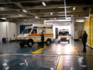 A bordo della GNV Spendid, la nave - ospedale attraccata a Ponte Colombo nel porto di Genova