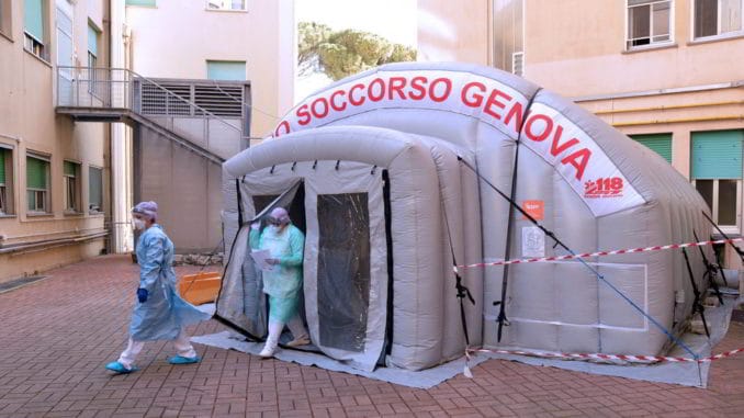 GAslini di Genova Triage paziente sospetto COVID 19