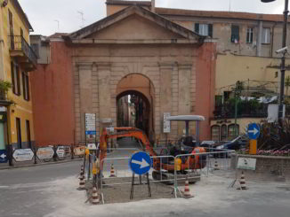 lavori Porta Molino ad Albenga