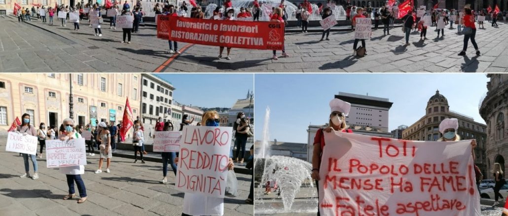 Manifestazione ristorazione mense a Genova