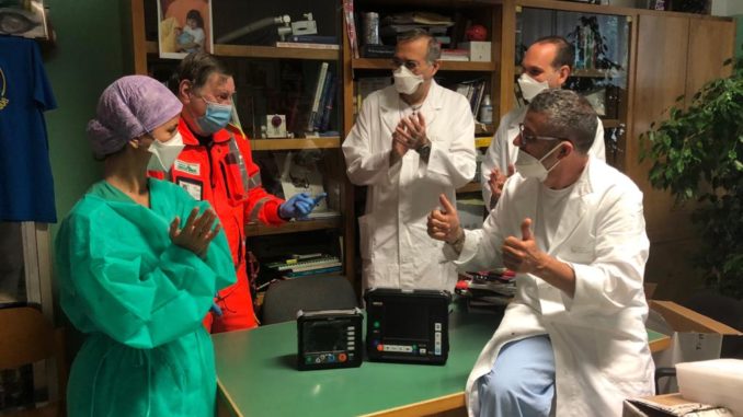 croce verde consegna a rianimazione ospedale Savona