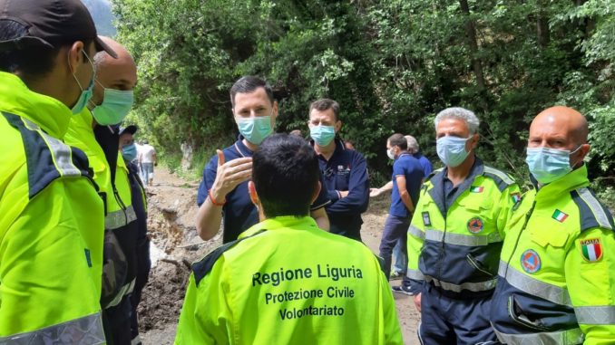 Sopralluogo alla frana di Pietra Ligure