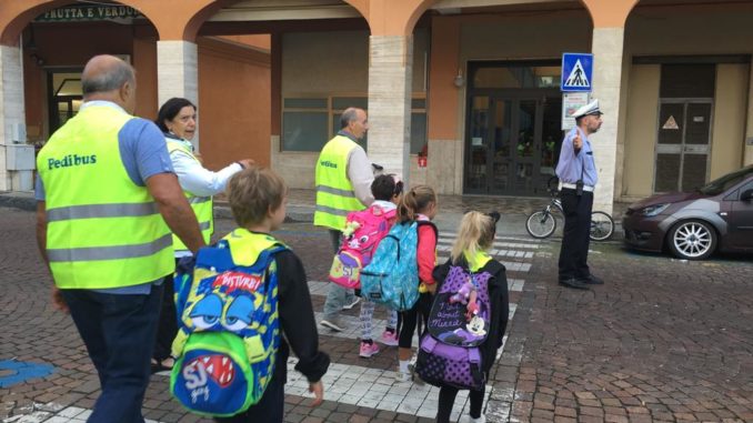 Progetto Pedibus a Loano - foto archivio 2019
