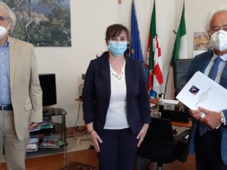 Regione Liguria, Incontro Fondazione banca degli occhi Lions - assessore Viale, Renzo Bichi e Franco Maria Zunino