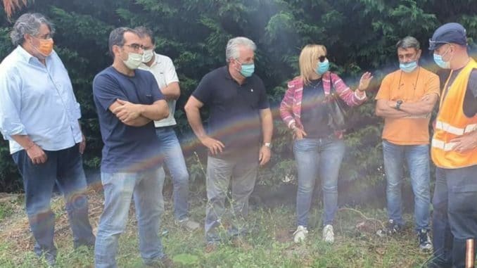 Consigliere Regione Liguria Vaccarezza sopralluogo a Dego