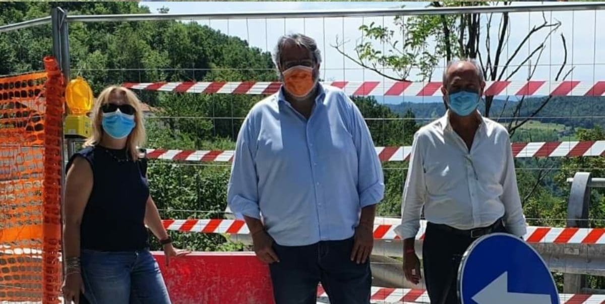 Consigliere Regione Liguria Vaccarezza sopralluogo a Piana Crixia