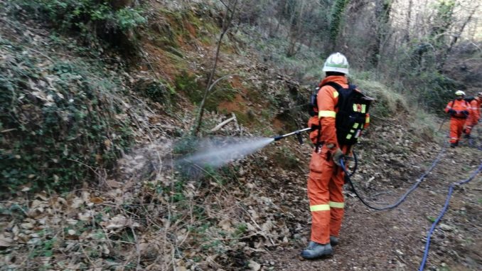 Liguria - una esercitazione antincendio