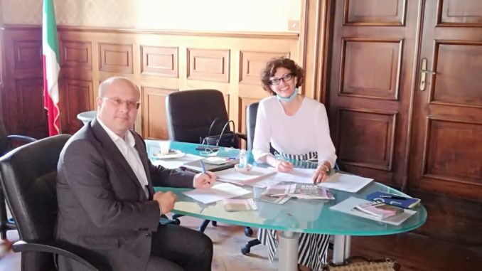 Presidente di Coop Liguria Roberto Pittalis e la Sindaco di Savona Ilaria Caprioglio