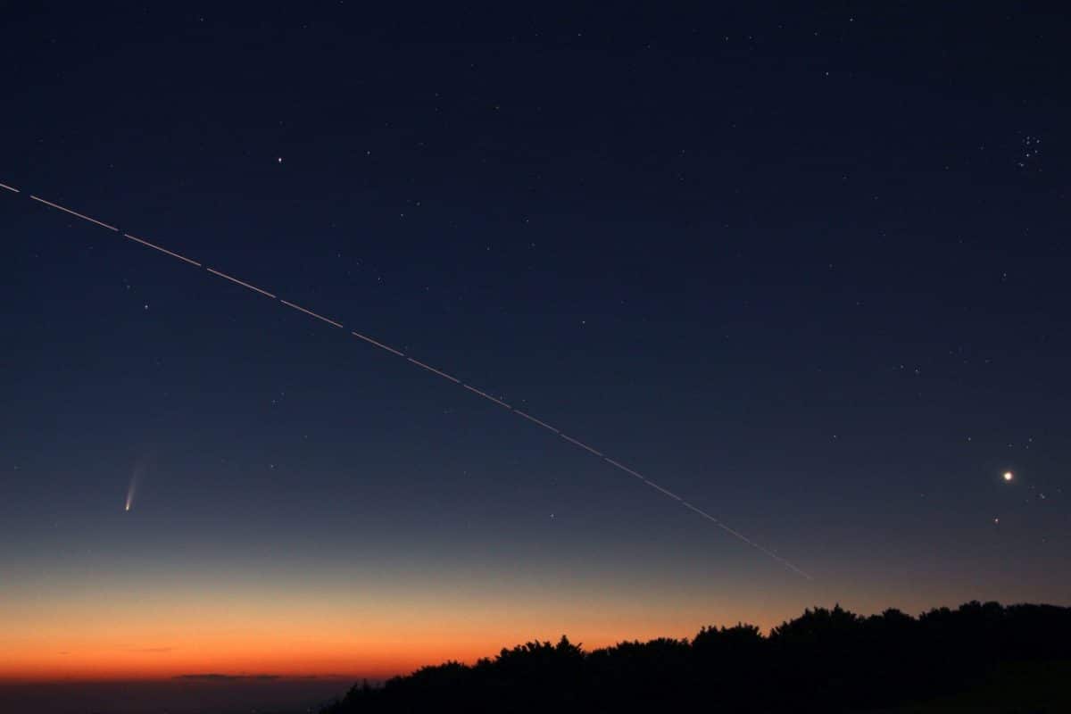 Savona associazione Astrofili Orione - Cometa 2020 F3 Neowis vista dal Beigua