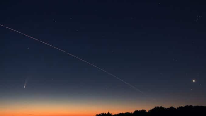 Savona associazione Astrofili Orione - Cometa 2020 F3 Neowis vista dal Beigua