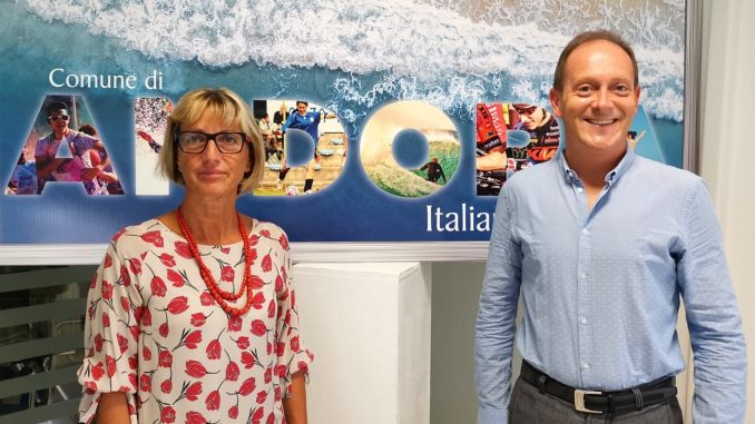 Andora - ingegnere Nicoletta Oreggia e sindaco Mauro Demichelis