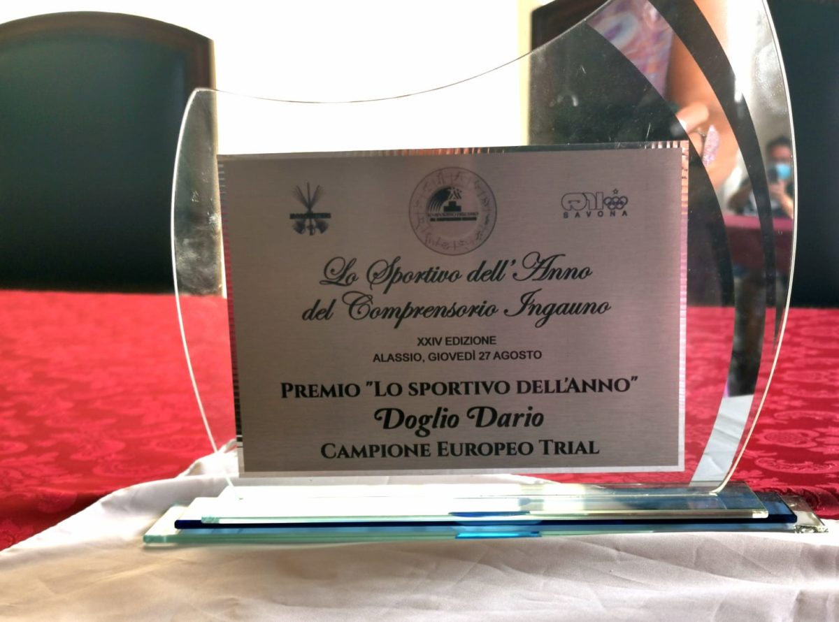 Dario Doglio Sportivo dellAnno del Comprensorio Ingauno 2020
