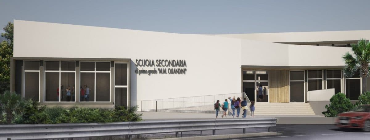 Rendering nuova scuola Alassio