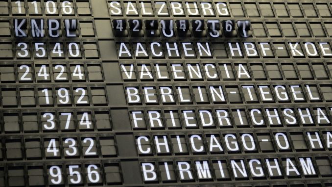 aeroporto tabellone