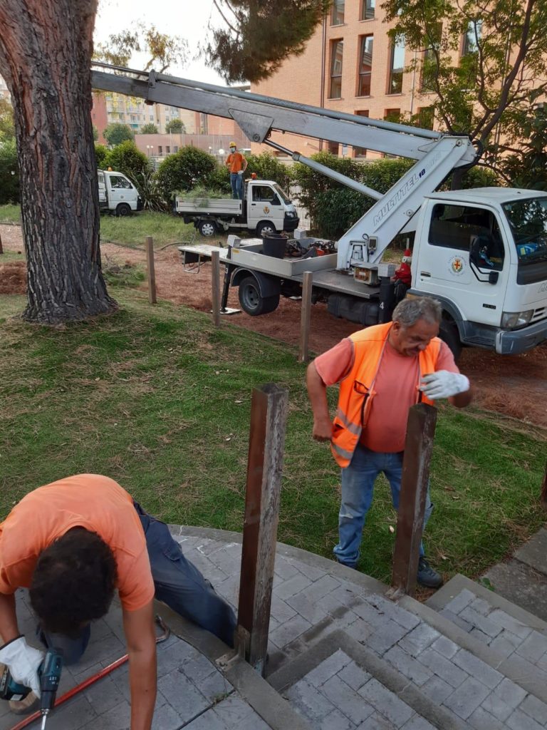 Albenga - lavori cantonieri asilo