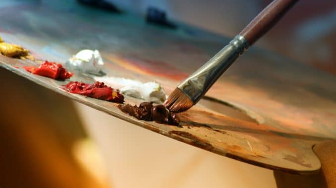 Arte pennello e tavolozza