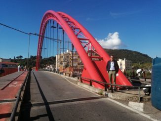 Il Ponte rosso e il sindaco di Albenga Riccardo Tomatis