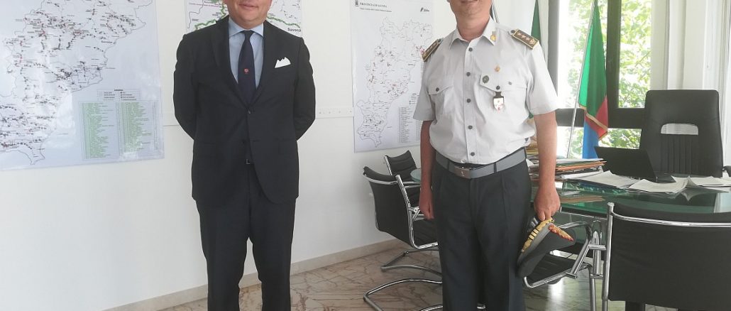Incontro presidente Provincia di Savona el nuovo comandante Guardia di Finanza