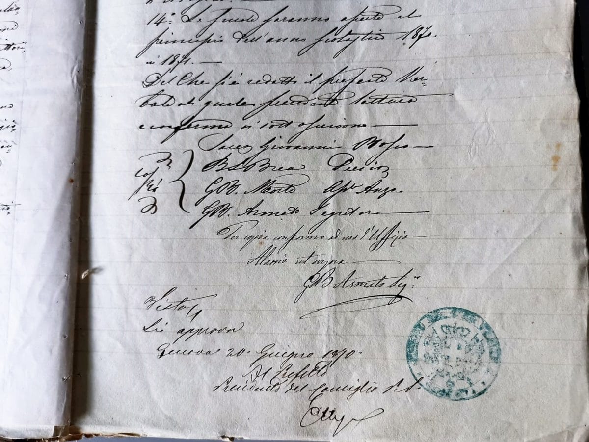 Salesiani Alassio - Istituto son Bosco - Delibera - firma