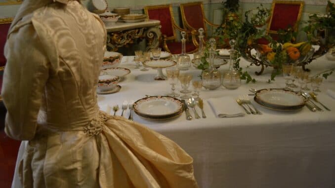 Genova Galleria Nazionale di Palazzo Spinola Mostra Servizio sala da pranzo