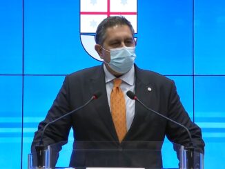 Presidente Regione Liguria Giovanni Toti in Sala Trasparenza