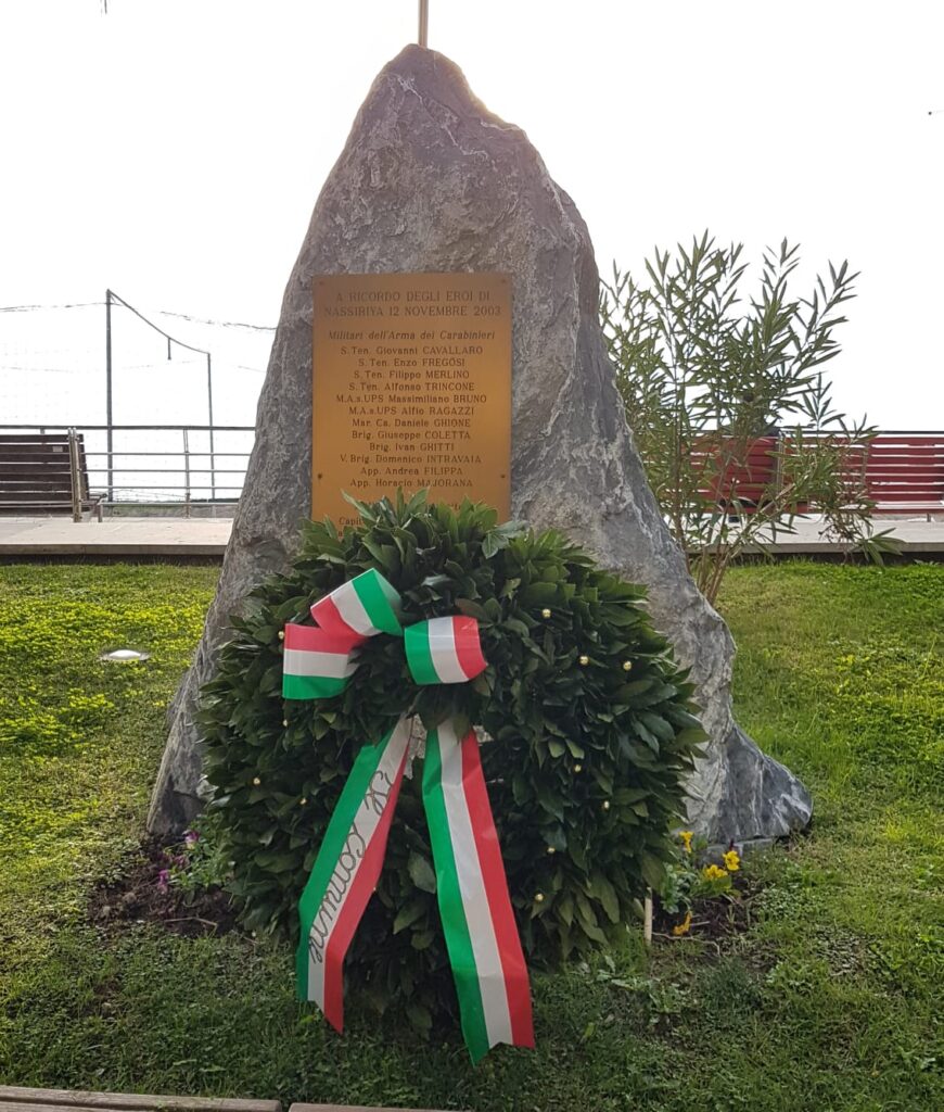 Loano commemorazione ai Giardini Caduti di Nassiriya