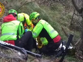 Soccorso biker ferito sulle alture di Noli
