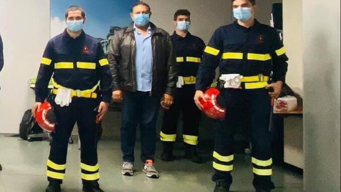 foto Toti e Vigili del fuoco - Santa Barbara